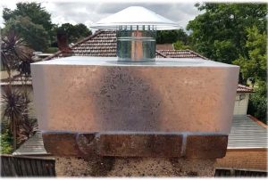Completed installation of chimney cap