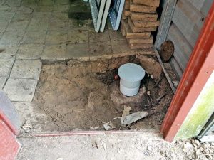 Inspection pipe that's been replaced