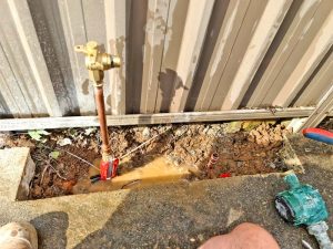 Removal of old water pipe meter