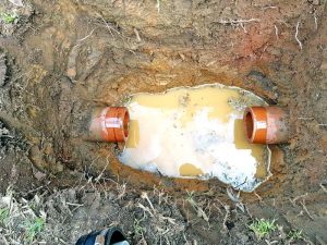 Underground water pipes
